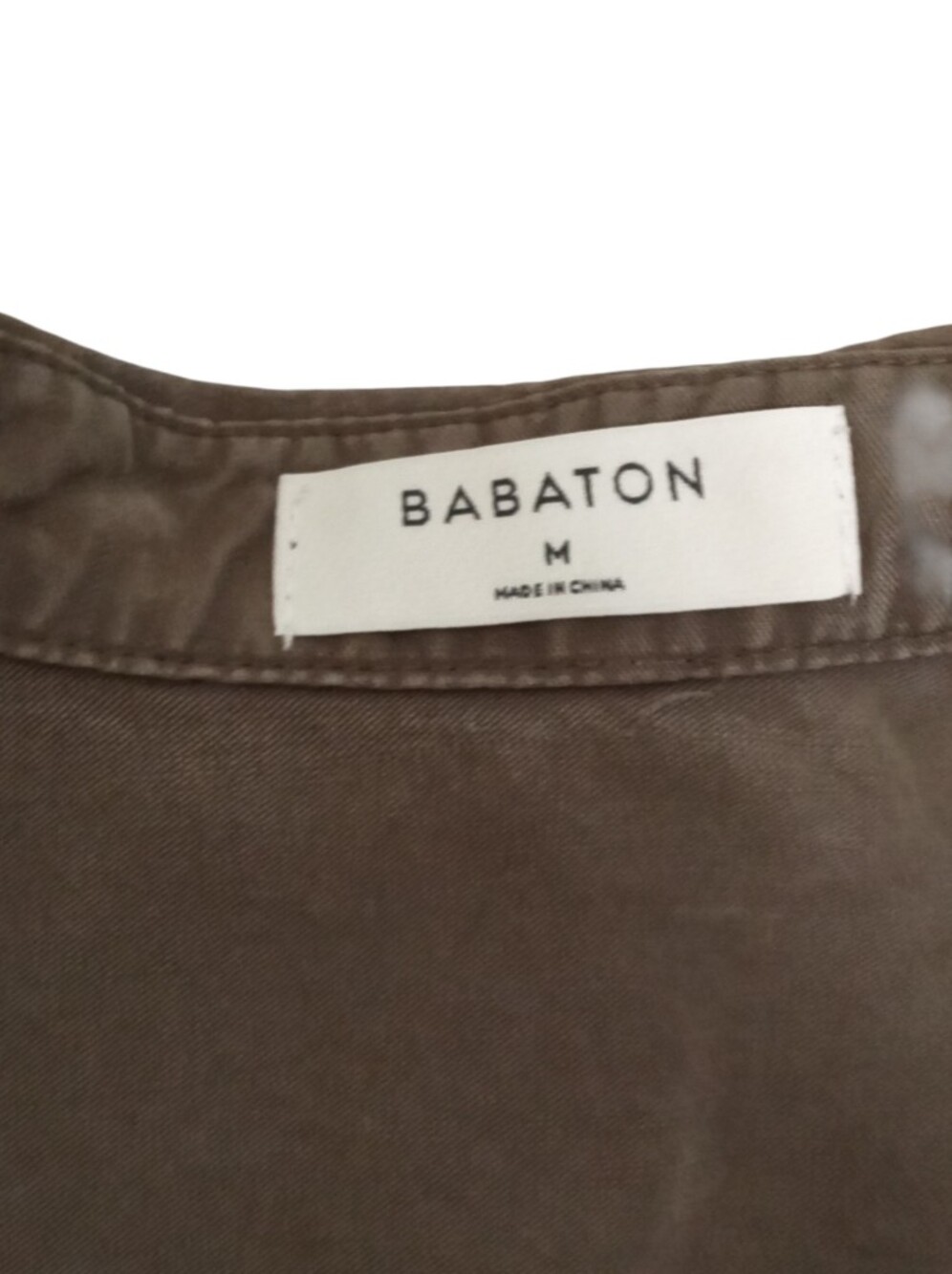 Aritzia Babaton Tencel Utility Roll Tab Pocket Blouse Green Sz M - Picture 3 of 9
